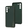 Чохол для Samsung Galaxy S21 FE (G990) Leather Xshield army green