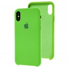 Чехол Silicone для iPhone X / Xs case green