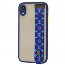 Чехол для iPhone Xr WristBand LV синий / голубой