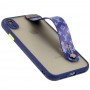 Чехол для iPhone Xr WristBand LV синий / голубой