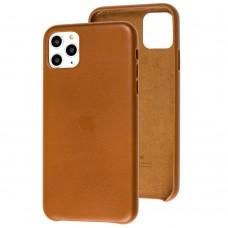 Чохол для iPhone 11 Pro Max Leather case (Leather) коричневий