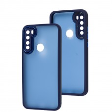Чехол для Xiaomi Redmi Note 8 Luxury Metal Lens синий