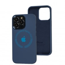 Чехол для iPhone 13 Pro Metal Camera MagSafe Silicone cobalt blue