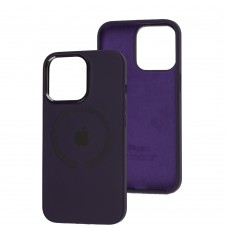 Чехол для iPhone 13 Pro Metal Camera MagSafe Silicone deep purple