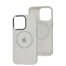 Чохол для iPhone 13 Pro Metal Camera MagSafe Silicone white