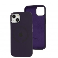Чехол для iPhone 13 Metal Camera MagSafe Silicone deep purple