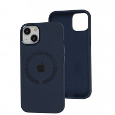 Чохол для iPhone 13 Metal Camera MagSafe Silicone midnight blue