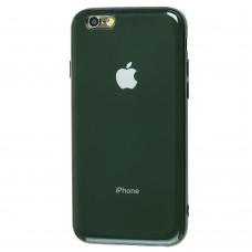 Чехол для iPhone 6 / 6s Silicone case (TPU) темно-зеленый