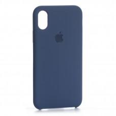 Чехол silicone case для iPhone X / Xs navy blue