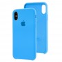 Чохол Silicone для iPhone X / Xs case блакитний / light blue