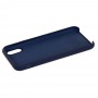 Чохол silicone case для iPhone X / Xs темно синій