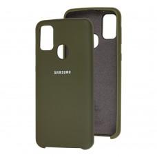 Чехол для Samsung Galaxy M21 / M30s Silky Soft Touch оливковый