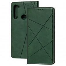Чехол книжка Business Leather для Xiaomi Redmi Note 8T зеленый