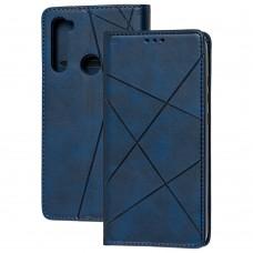 Чехол книжка Business Leather для Xiaomi Redmi Note 8T синий