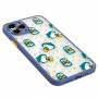 Чехол для iPhone 11 Pro Wave Cartoon penguins and dogs / lavender gray
