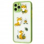 Чохол для iPhone 11 Pro Wave Cartoon happy fox/mint gum