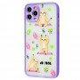 Чехол для iPhone 11 Pro Wave Cartoon dancing sloths / light purple