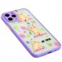 Чехол для iPhone 11 Pro Wave Cartoon dancing sloths / light purple