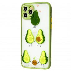 Чехол для iPhone 11 Pro Wave Cartoon avocado family / mint gum