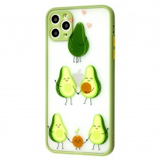 Чохол для iPhone 11 Pro Max Wave Cartoon avocado family / mint gum