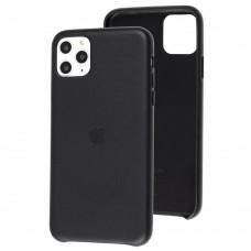 Чехол для iPhone 11 Pro Max Leather case (Leather) черный