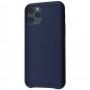 Чохол для iPhone 11 Pro Max Leather case (Leather) темно-синій
