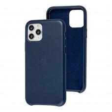 Чохол для iPhone 11 Pro Leather case (Leather) темно-синій