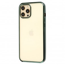 Чехол для iPhone 12 Pro Max Glossy edging темно-зеленый