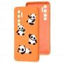 Чехол для Xiaomi Mi Note 10 Lite Wave Fancy panda / peach