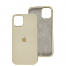Чохол для iPhone 13 / 14 Square Full silicone бежевий / antigue white