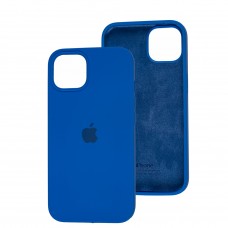 Чехол для iPhone 13 Silicone Full синий / capri blue 