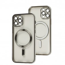 Чехол для iPhone 12 Pro Fibra Chrome MagSafe silver