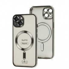 Чехол для iPhone 13 Fibra Chrome MagSafe silver