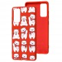 Чохол для Samsung Galaxy S20 FE (G780) Wave Fancy bears with a scarf / red