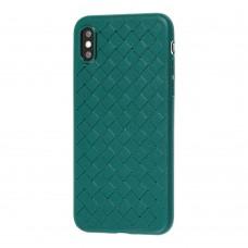 Чехол для iPhone X / Xs Weaving case зеленый