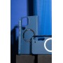 Чохол для Samsung Galaxy S23 Ultra (S918) Wave Carbon MagSafe blue