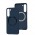 Чехол для Samsung Galaxy S23+ (S916) Wave Carbon MagSafe blue