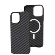 Чехол для iPhone 12 Pro Max Carbon MagSafe black