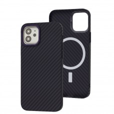 Чехол для iPhone 12/12 Pro Carbon MagSafe deep purple