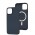 Чохол для iPhone 12/12 Pro Carbon MagSafe blue