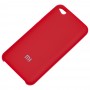Чехол для Xiaomi Redmi Go Silky Soft Touch "темно-красный"