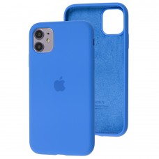 Чехол для iPhone 11 Silicone Full синий / royal blue 