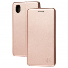 Чехол книжка Premium для Samsung Galaxy A01 Core (A013) розово-золотистый