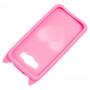 3D чохол для Samsung Galaxy J7 (J700) / J7 Neo кіт з блискітками тепло-рожевий