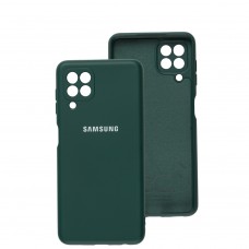 Чехол для Samsung Galaxy A22 / M22 / M32 Full camera зеленый / dark green