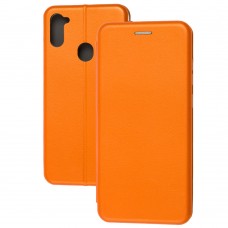 Чохол книжка Premium для Samsung Galaxy A11/M11 помаранчевий