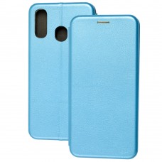Чехол книжка Premium для Samsung Galaxy A20 / A30 голубой