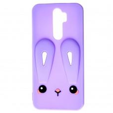 Чехол 3D для Xiaomi Redmi Note 8 Pro Rabbit фиолетовый