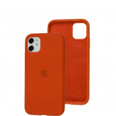 Чохол для iPhone 11 Silicone Full оранжевий / electric orange