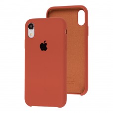 Чехол silicone case для iPhone Xr brown
